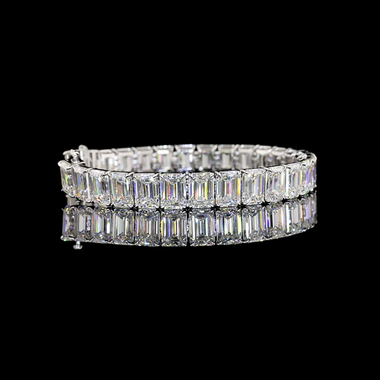 14K White Gold Lab-Grown Diamond Bracelet