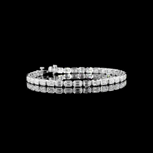 14K White Gold Lab-Grown Diamond Bracelet
