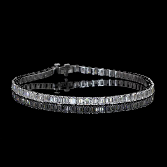 14K White Gold Lab-Grown Diamond Bracelet