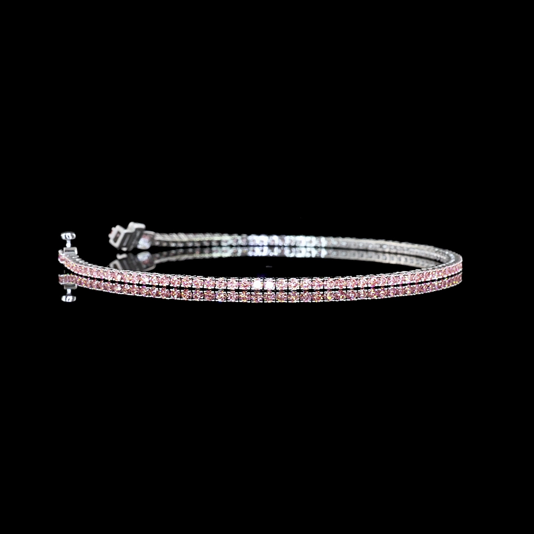 14K White Gold Lab-Grown Diamond Bracelet