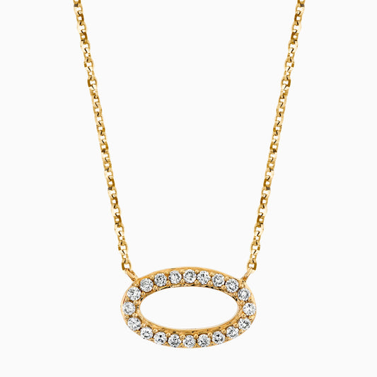 Pave Oval Necklace