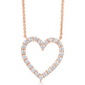 Clearly Flawless Heart Shape Diamond Necklace (1ctw)