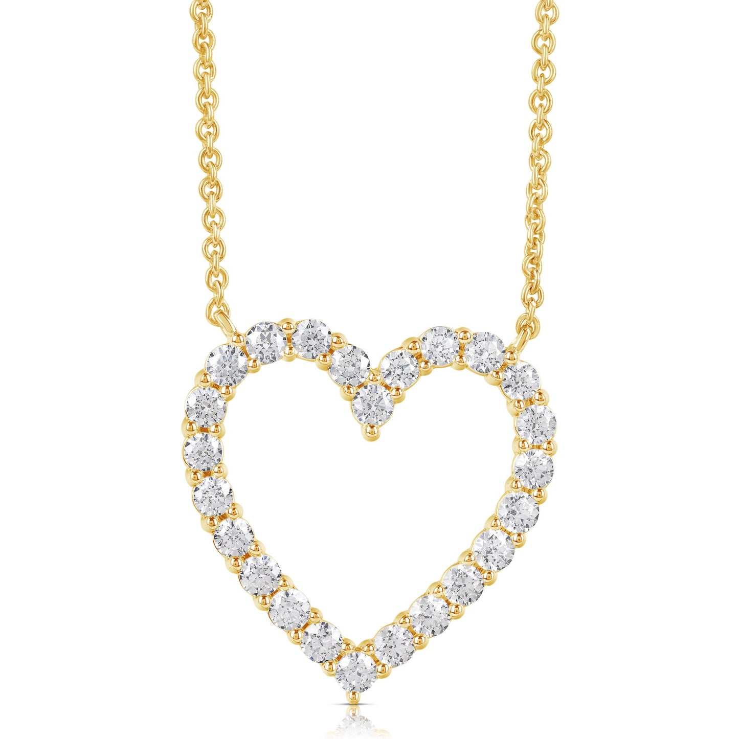 Clearly Flawless Heart Shape Diamond Necklace (1ctw)