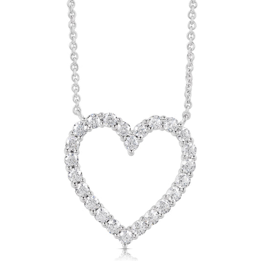 Clearly Flawless Diamond Heart Pendant (1.50ctw)