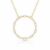 Yellow Gold Diamond Circle Pendant