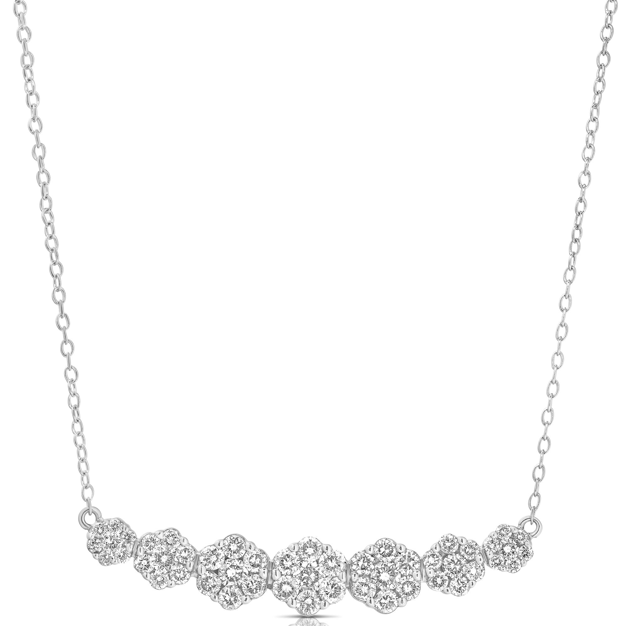 Graduating Flower Cluster Necklace (1ctw)