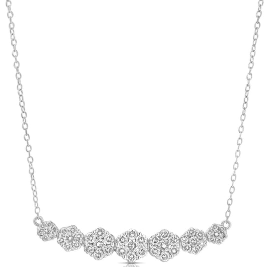 Graduating Flower Cluster Necklace (1ctw)