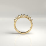 Mira Seven-Stone Emerald-Cut Diamond Band