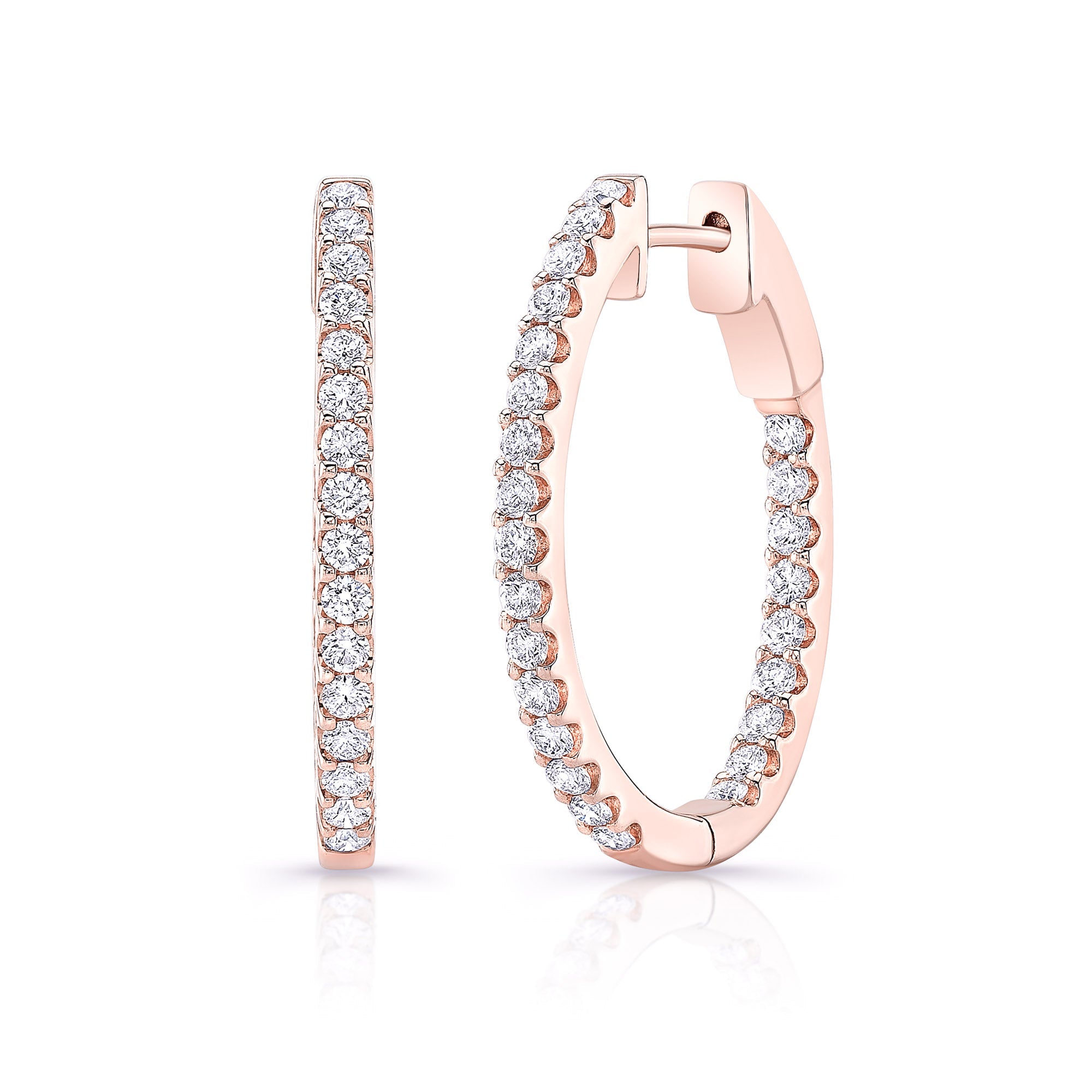 Premier Medium Prong Set Oval Hoops