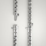 Thea Emerald-Cut Bezel Diamond Tennis Bracelet