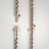 Thea Emerald-Cut Bezel Diamond Tennis Bracelet