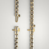 Thea Emerald-Cut Bezel Diamond Tennis Bracelet
