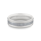 Heritage Two Tone Men's Band with Brushed Grey Gold - Luis