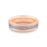 Heritage Two Tone Men's Band with Brushed Grey Gold - Luis