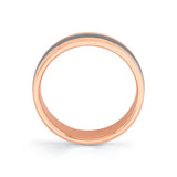 Heritage Two Tone Men's Band with Brushed Grey Gold - Luis