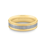 Heritage Two Tone Men's Band with Brushed Grey Gold - Luis
