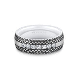 Heritage Engraved Diamond Men's Band - Keaton