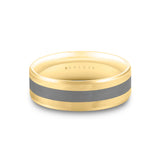 Heritage Hammered Men's Band with Black Diamonds - Brooks