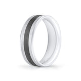 Heritage Hammered Men's Band with Black Diamonds - Brooks
