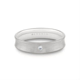 Heritage Brushed Men's Band with Diamond Accent - Philip