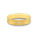 Heritage Brushed Men's Band with Diamond Accent - Philip