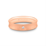 Heritage Brushed Men's Band with Diamond Accent - Philip