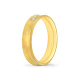 Heritage Brushed Men's Band with Diamond Accent - Philip