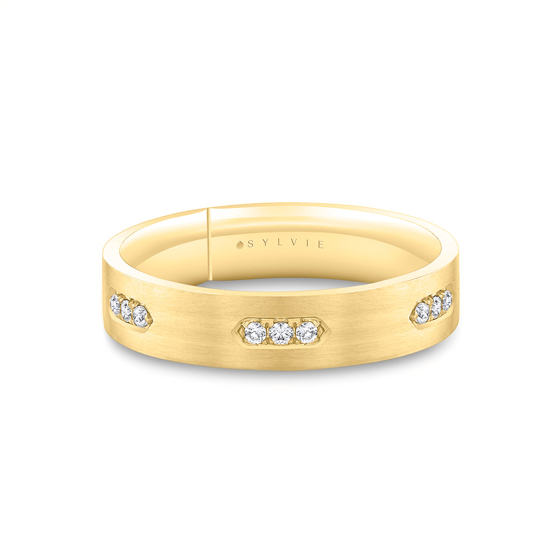 Legacy Brushed Diamond Men's Band - Milo