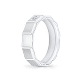 Fluted Shell Geometric Brushed Men's Band - Charles