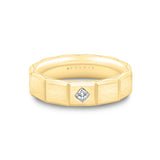 Fluted Shell Geometric Brushed Men's Band - Charles