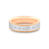 Heritage Two Tone Brushed Diamond Men's Band - Tristan