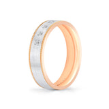 Heritage Two Tone Brushed Diamond Men's Band - Tristan