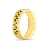 Heritage Brushed Black Diamond Men's Band - Beau