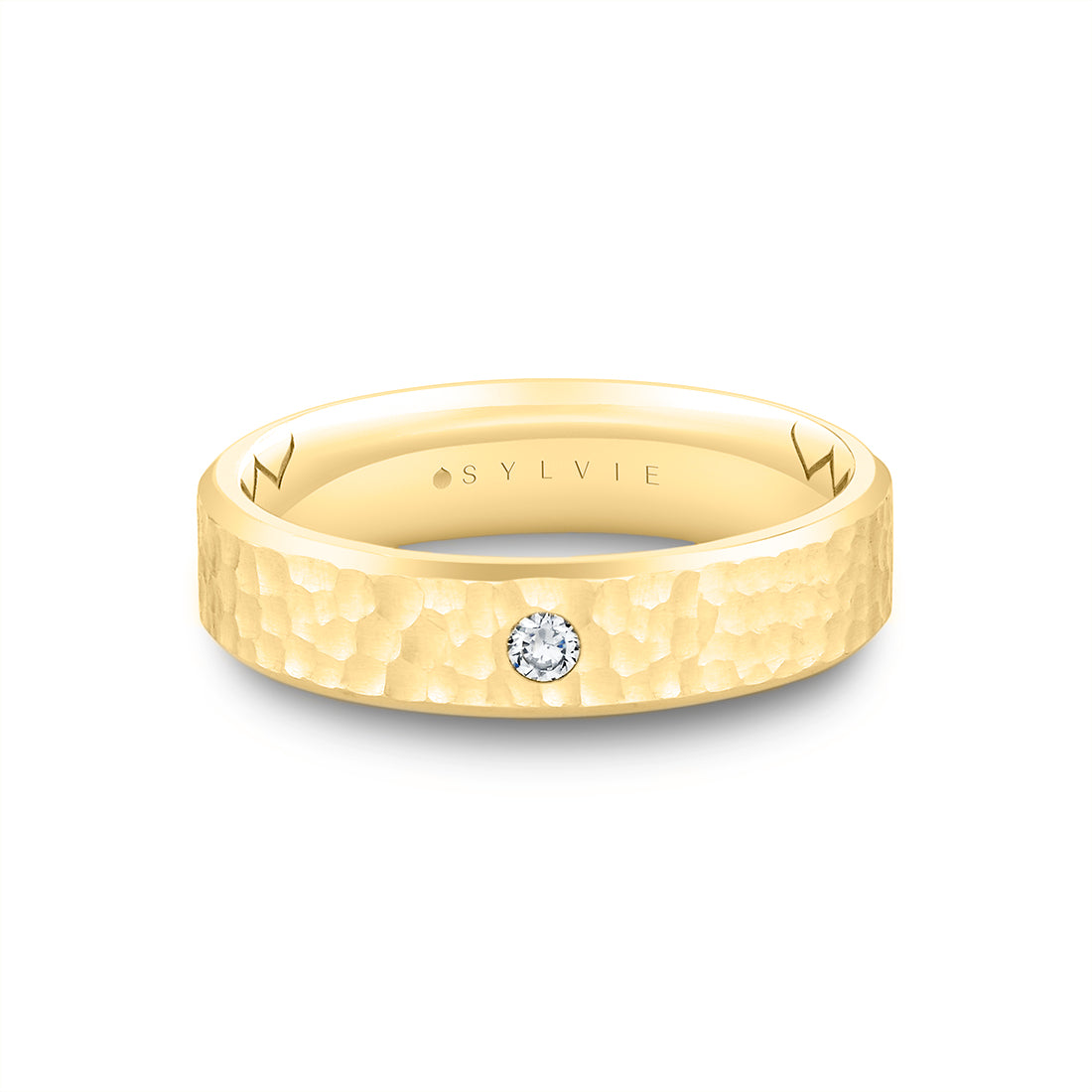 Shell Ascend Hammered Diamond Men's Band - Nicolas
