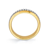 Shell Apex Two Tone Engraved Men's Band - Quincy