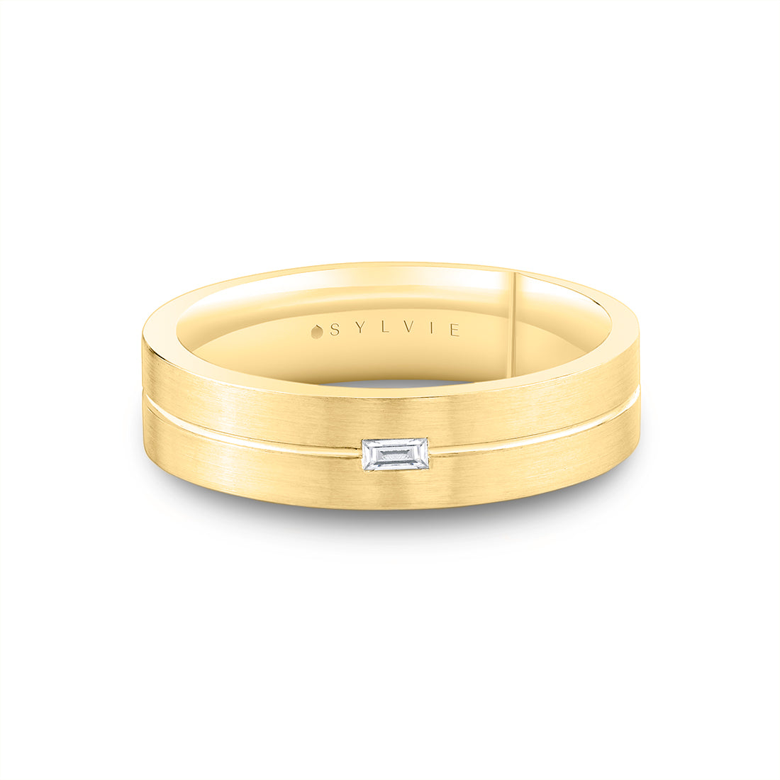 Legacy Shell Brushed Baguette Men's Band - Garrett