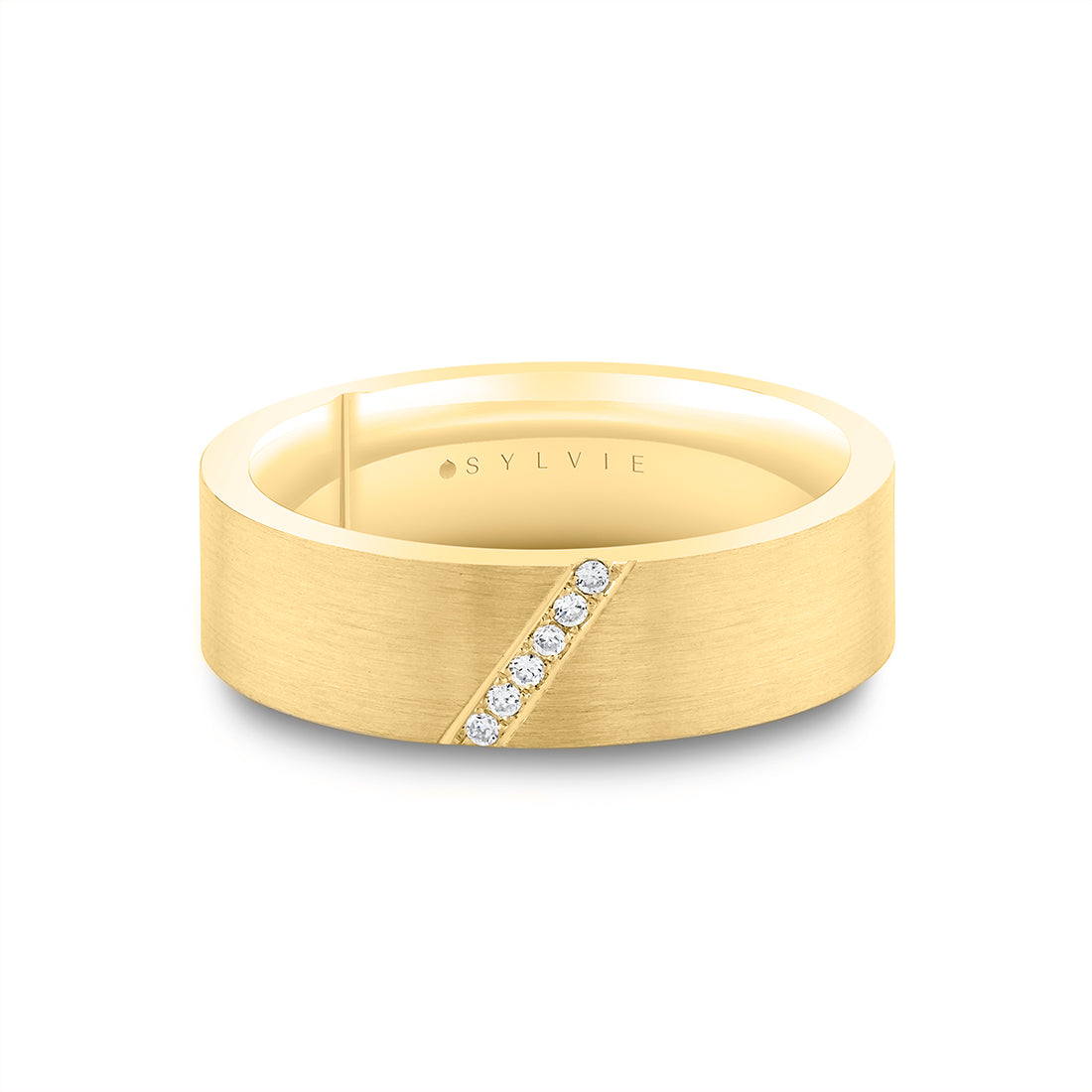 Fluted Shell Geometric Brushed Men's Band - Benedict