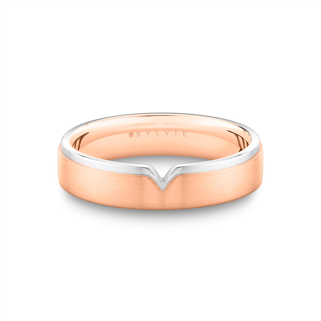 Shell Iconelle Two Tone Men's Band with Shell Tip Accent - Hugo