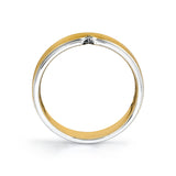Shell Iconelle Two Tone Men's Band with Shell Tip Accent - Hugo