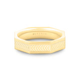 Shell Apex Octagonal Engraved Men's Band - Gavin