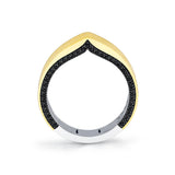 Shell Iconelle Two Tone Black Diamond Men's Band - Henri