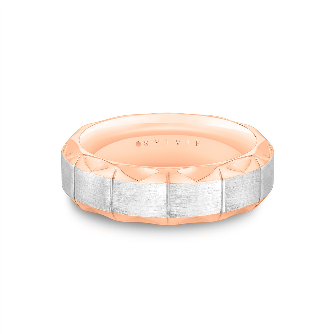 Fluted Shell Two Tone Brushed Men's Band - Francis
