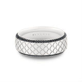 Heritage Engraved Black Diamond Men's Band - Damian