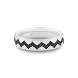 Shell Ascend Two Tone Men's Band with Black Diamonds - Paxton