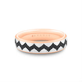 Shell Ascend Two Tone Men's Band with Black Diamonds - Paxton