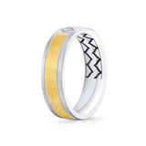 Shell Ascend Two Tone Brushed Men's Band - Finn