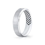 Shell Apex Brushed Diamond Men's Band - Lucien