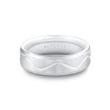 Heritage Knurled Men's Band with Polished Center Groove - Idris