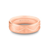 Heritage Knurled Men's Band with Polished Center Groove - Idris