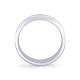 Heritage Knurled Men's Band with Polished Center Groove - Idris